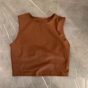 Joah Brown Chestnut Crop Top